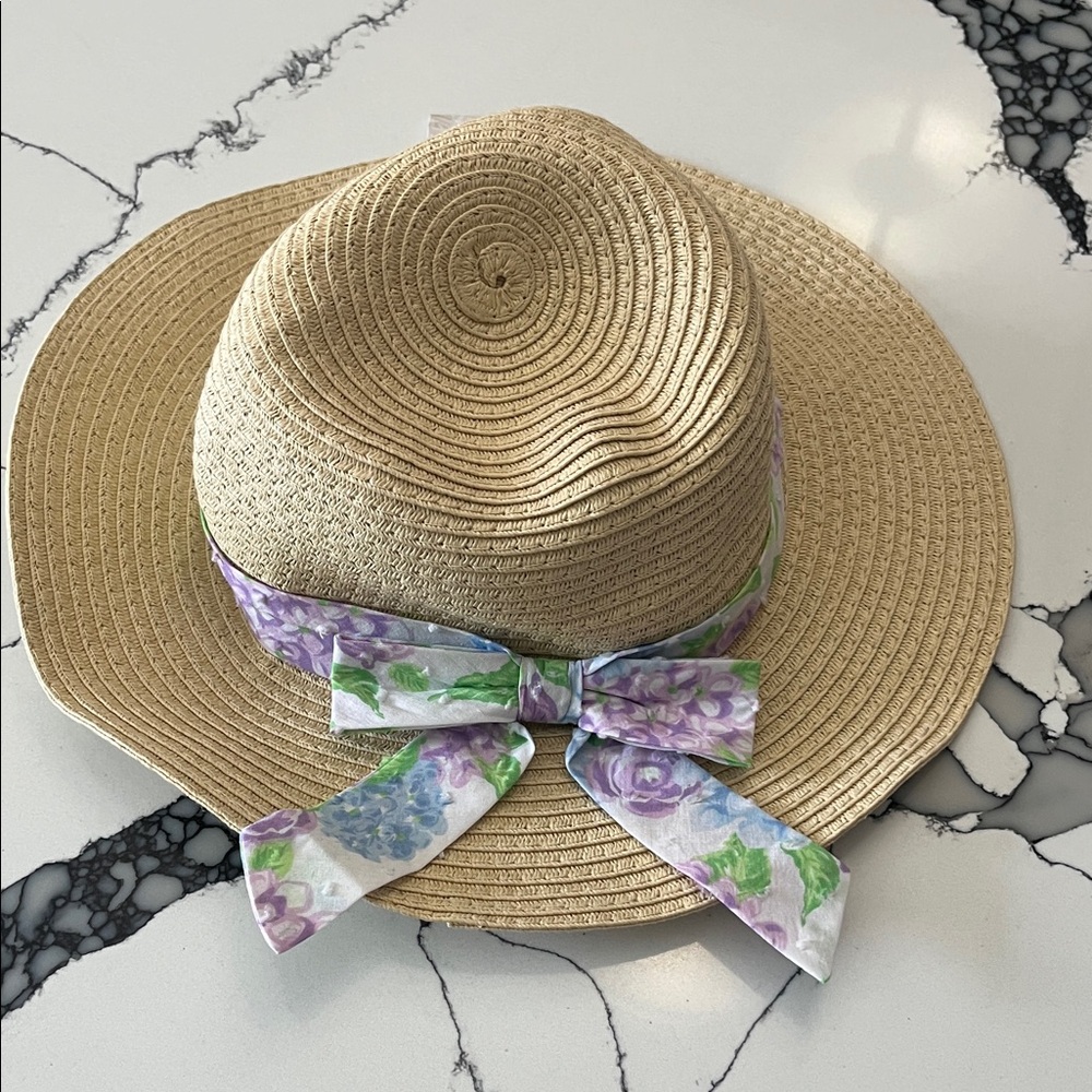 Tommy Bahama Kids Straw Hat with Floral Band, One Size Fits All